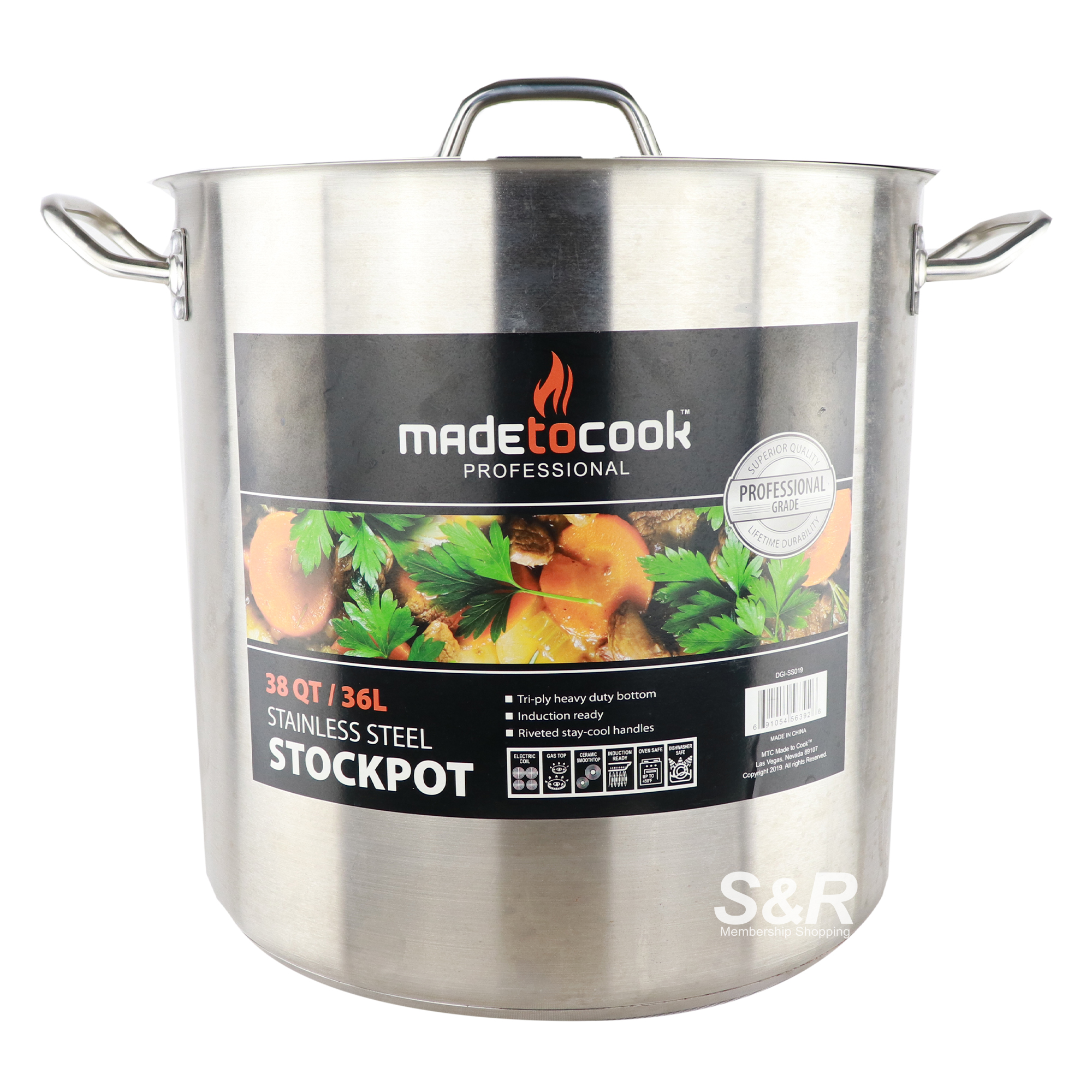 Made to Cook Professional Stainless Steel Stockpot 1pc Made to Cook Professional Stainless Steel Stockpot 1pc